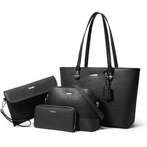 Women Fashion Synthetic Leather Handbags Tote Bag Shoulder Bag Top Handle